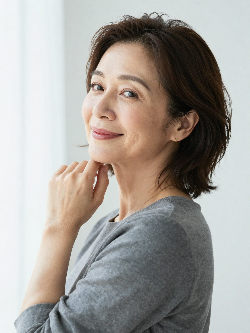 笑顔の女性